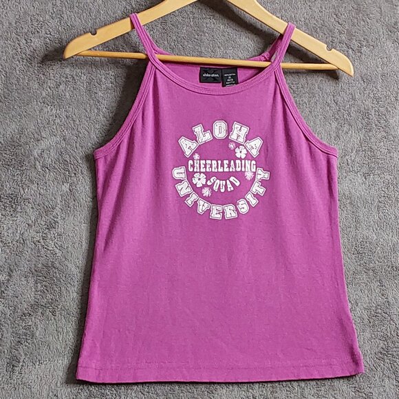 Vintage Xhilaration Pink Cheerleading Squad Tank Top Girl's Size 14/16 - Picture 1 of 5